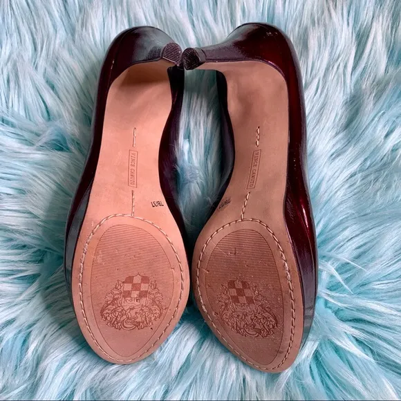 VINCE CAMUTO PATENT LEATHER Red Heels Womens 7