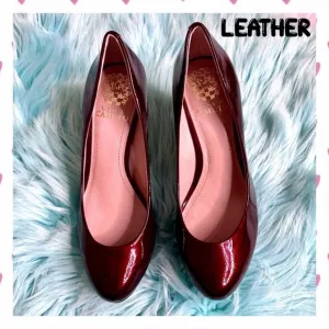 VINCE CAMUTO PATENT LEATHER Red Heels Womens 7