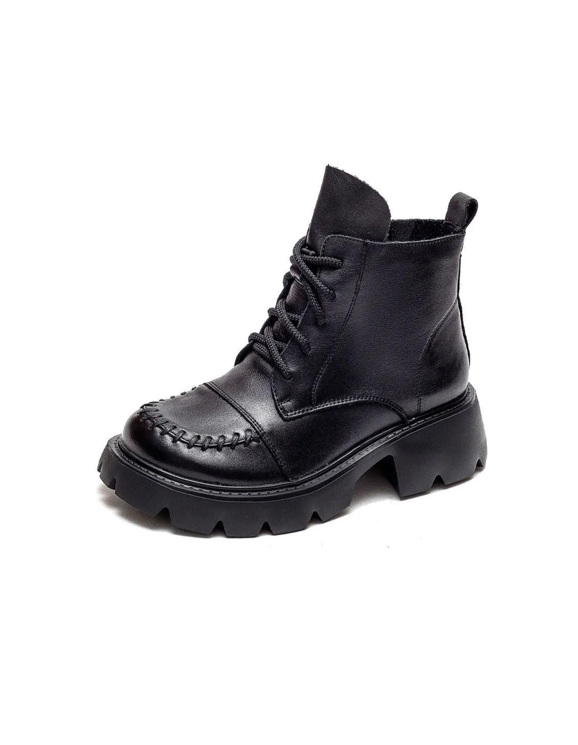 Winter Autumn Lace up Chunky Mary Janes Boots