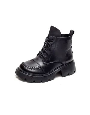 Winter Autumn Lace up Chunky Mary Janes Boots