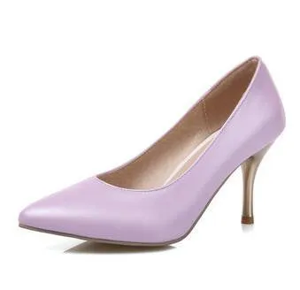 Women Nude Color Patent Leather Pumps Red Pointy Toe Basic Work Stiletto High Heel Pump Stilettos Party Shoes