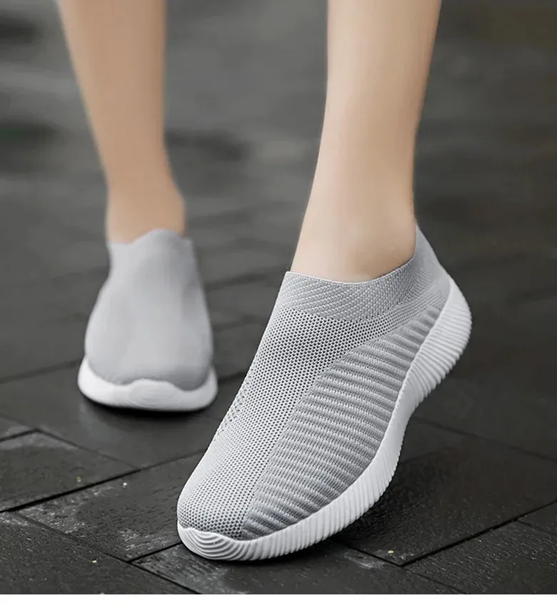 Women Shoes Breathable Flats Elastic Flat Shoes For Women Sneakers Spring Summer Footwear Lightweight Sports Shoes