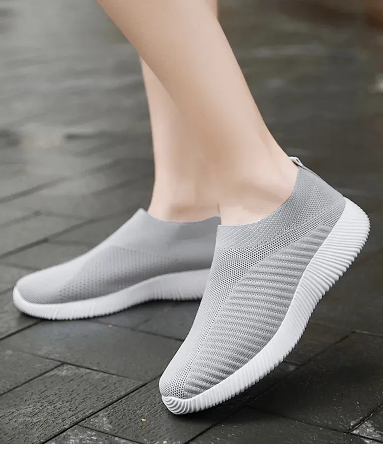 Women Shoes Breathable Flats Elastic Flat Shoes For Women Sneakers Spring Summer Footwear Lightweight Sports Shoes