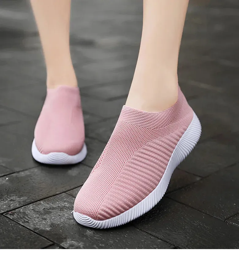 Women Shoes Breathable Flats Elastic Flat Shoes For Women Sneakers Spring Summer Footwear Lightweight Sports Shoes