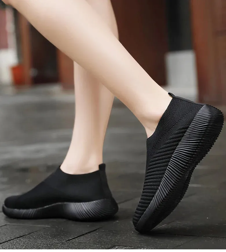 Women Shoes Breathable Flats Elastic Flat Shoes For Women Sneakers Spring Summer Footwear Lightweight Sports Shoes