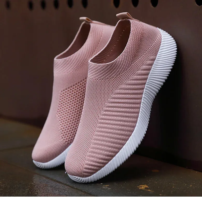 Women Shoes Breathable Flats Elastic Flat Shoes For Women Sneakers Spring Summer Footwear Lightweight Sports Shoes