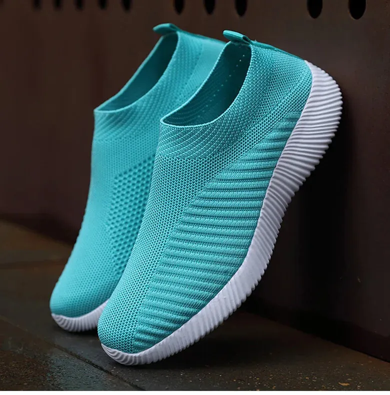 Women Shoes Breathable Flats Elastic Flat Shoes For Women Sneakers Spring Summer Footwear Lightweight Sports Shoes