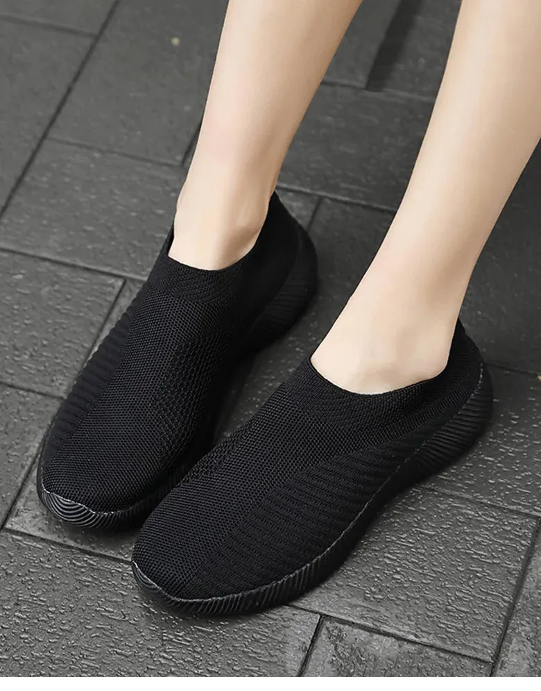 Women Shoes Breathable Flats Elastic Flat Shoes For Women Sneakers Spring Summer Footwear Lightweight Sports Shoes