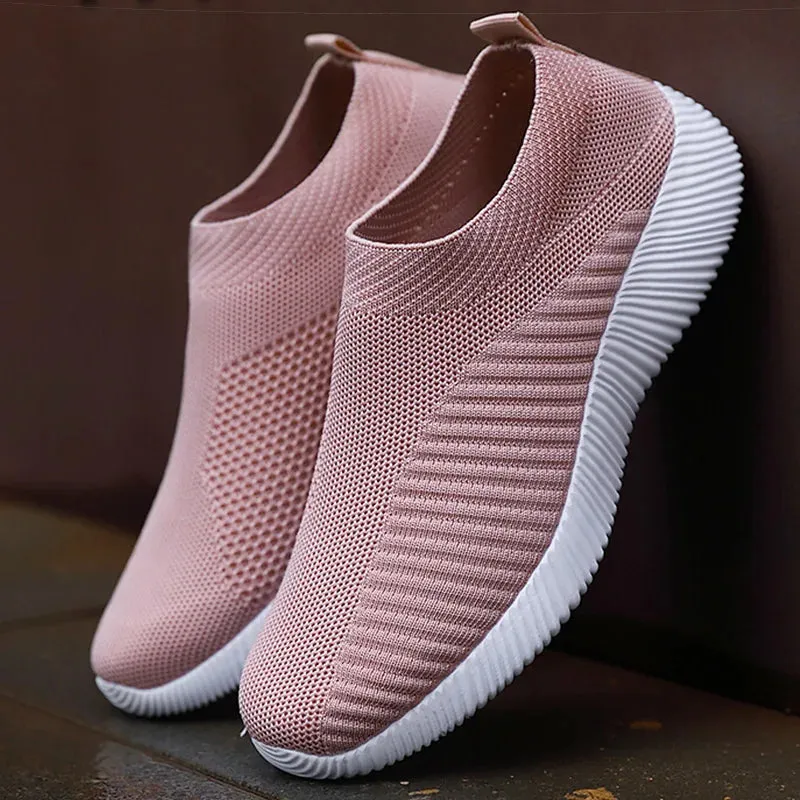 Women Shoes Breathable Flats Elastic Flat Shoes For Women Sneakers Spring Summer Footwear Lightweight Sports Shoes
