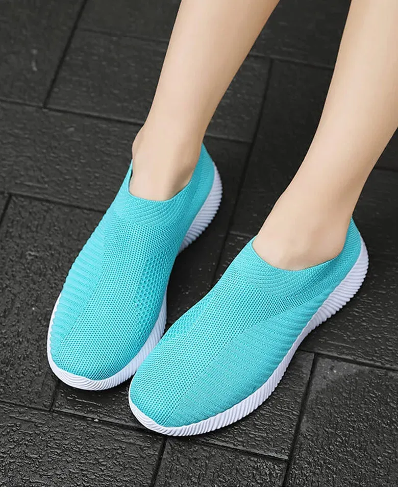 Women Shoes Breathable Flats Elastic Flat Shoes For Women Sneakers Spring Summer Footwear Lightweight Sports Shoes
