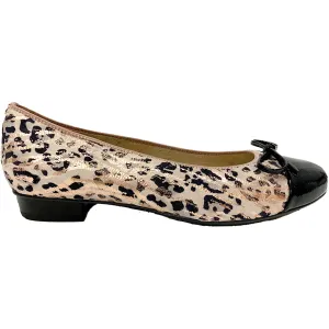 Women's Ara Belinda Black/Rosegold Animal Print Leather/Patent