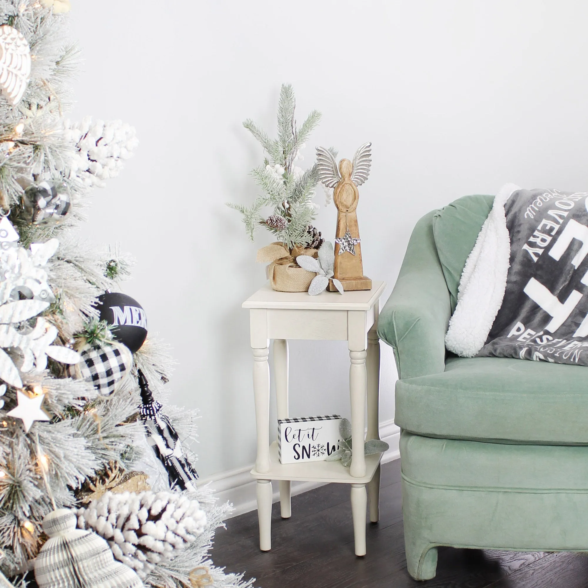 Wooden Angel Christmas Statues