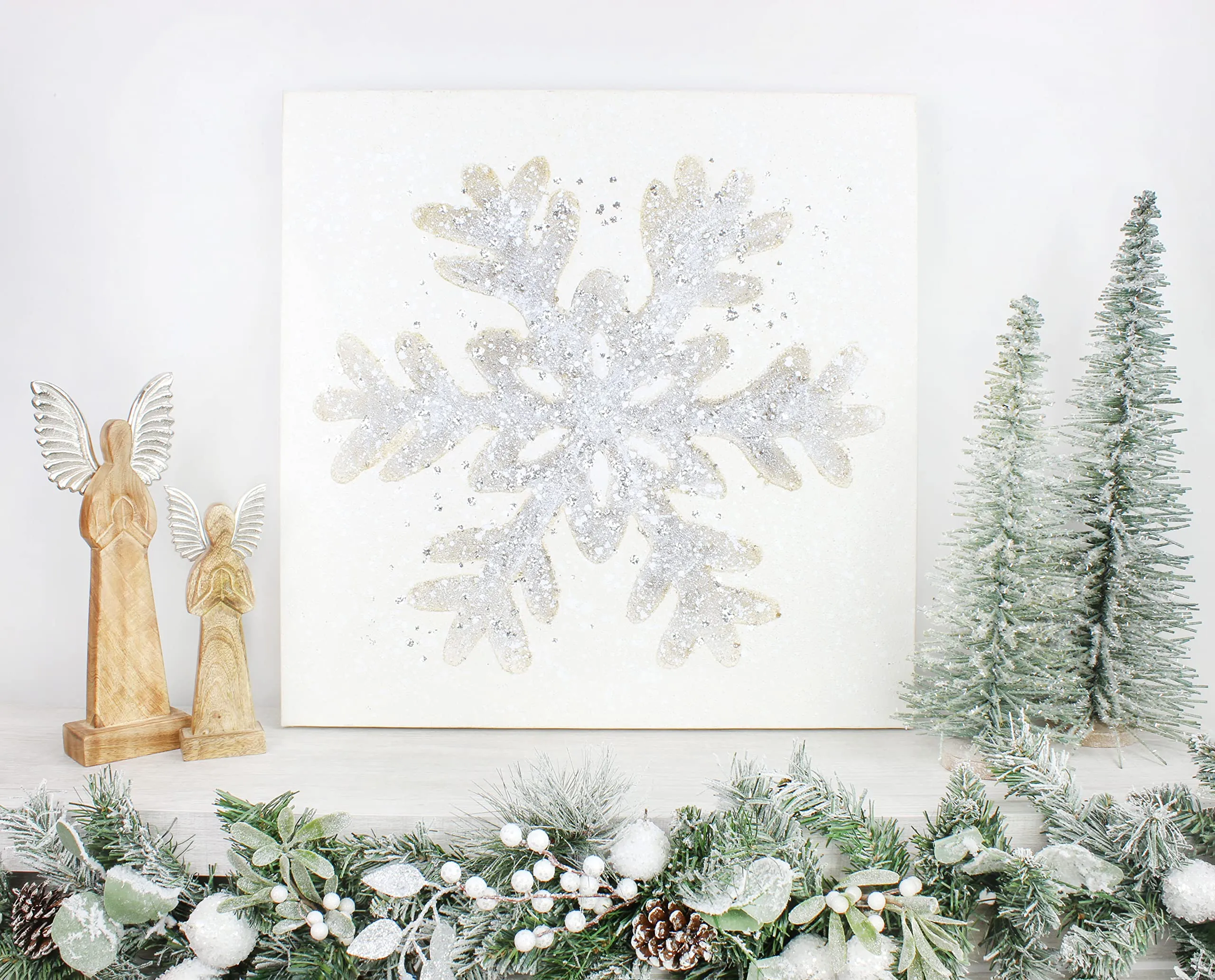 Wooden Angel Christmas Statues