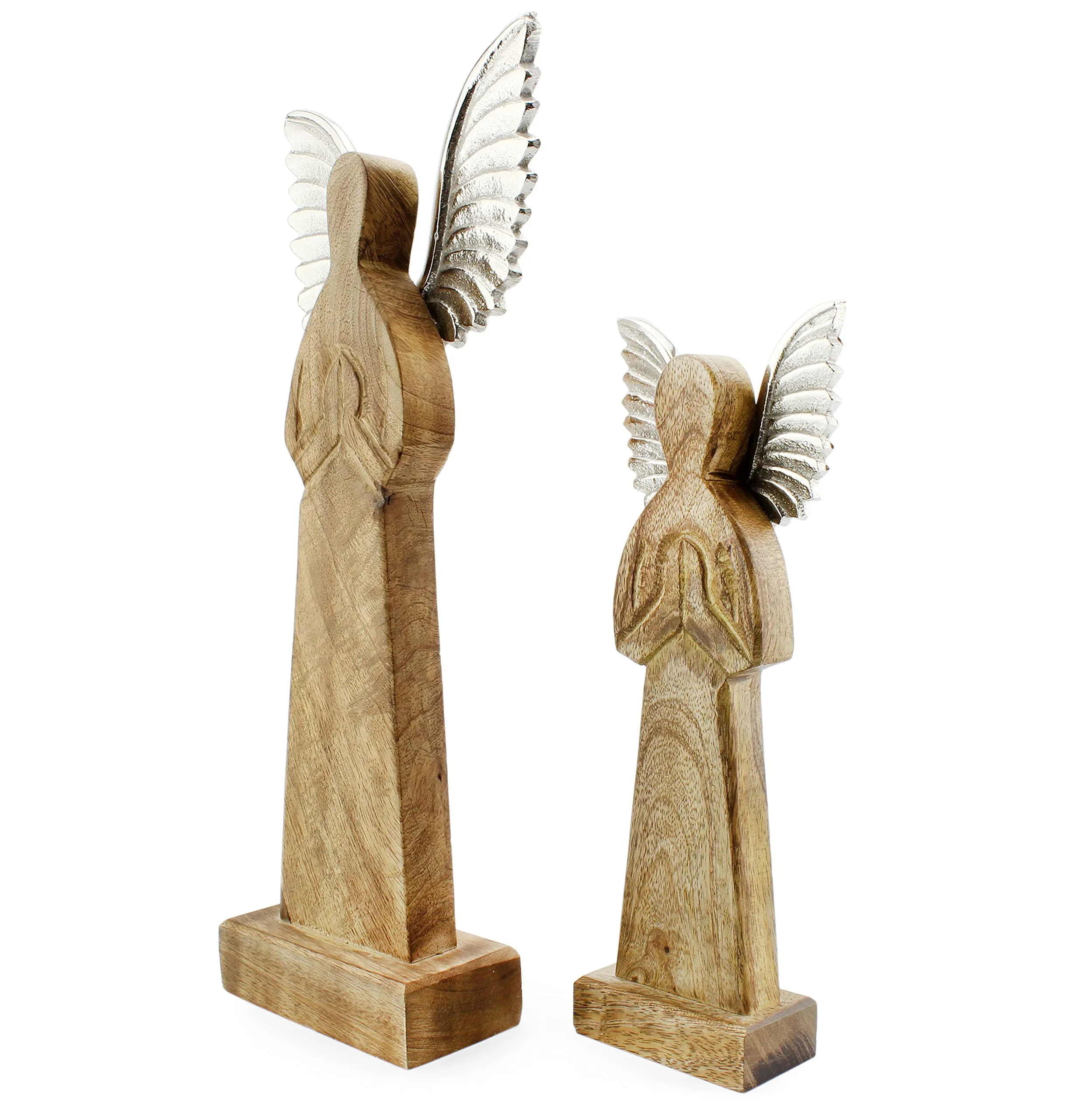 Wooden Angel Christmas Statues