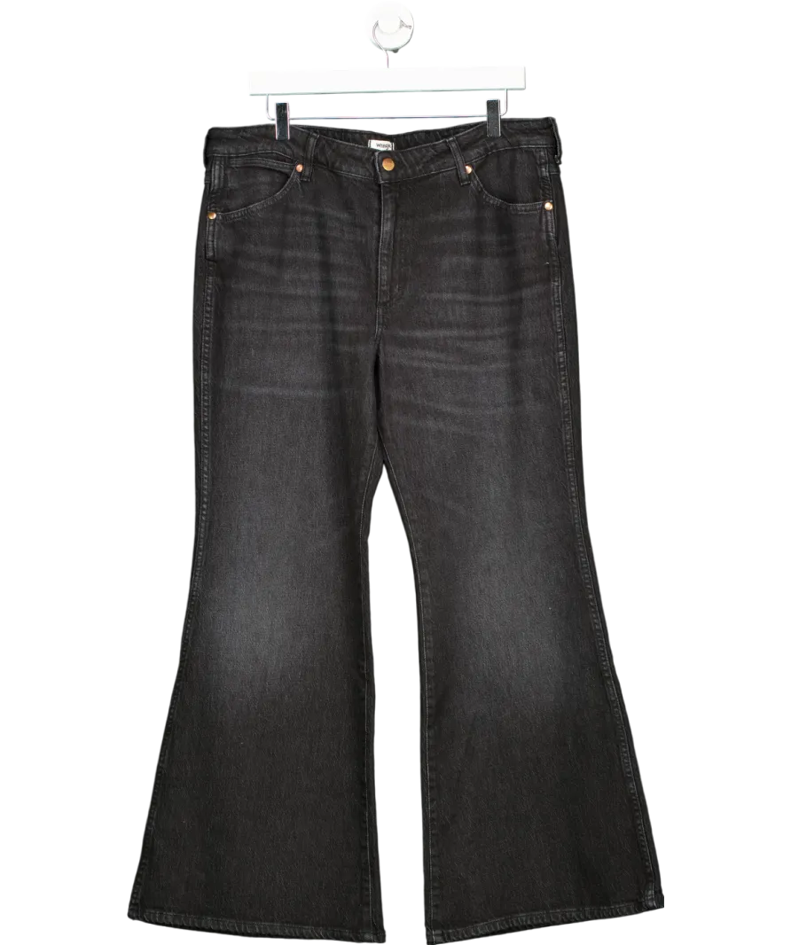 Wrangler Black Wanderer 622 High Rise Flare Jeans W34